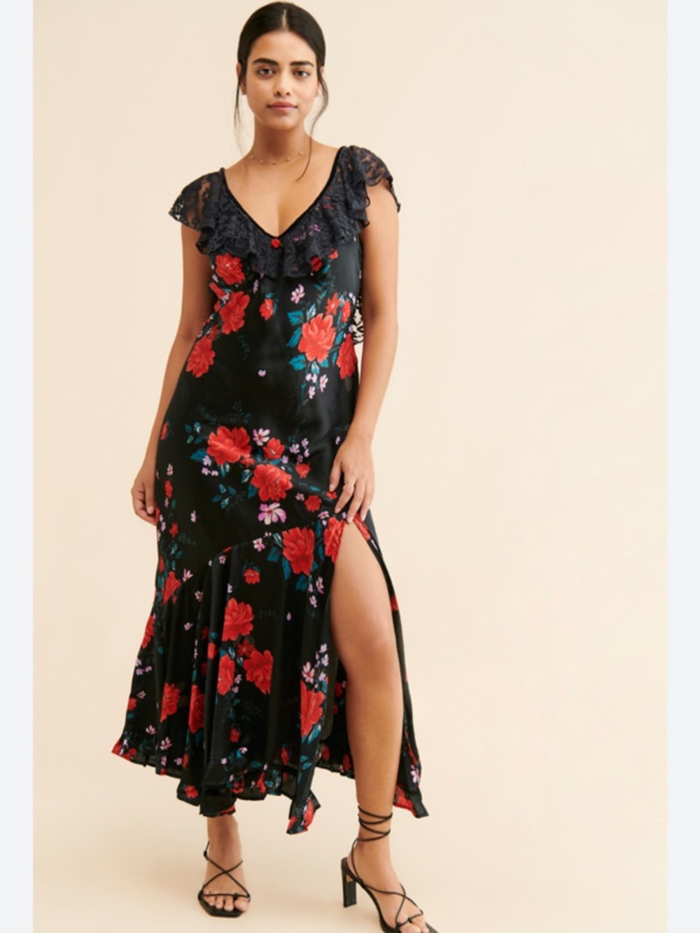 Free People Warm Hearts Midi Dress Sz Large